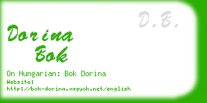 dorina bok business card